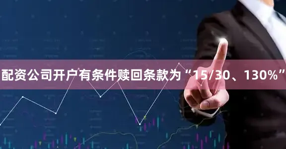 配资公司开户有条件赎回条款为“15/30、130%”