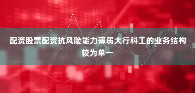 配资股票配资抗风险能力薄弱　　大行科工的业务结构较为单一